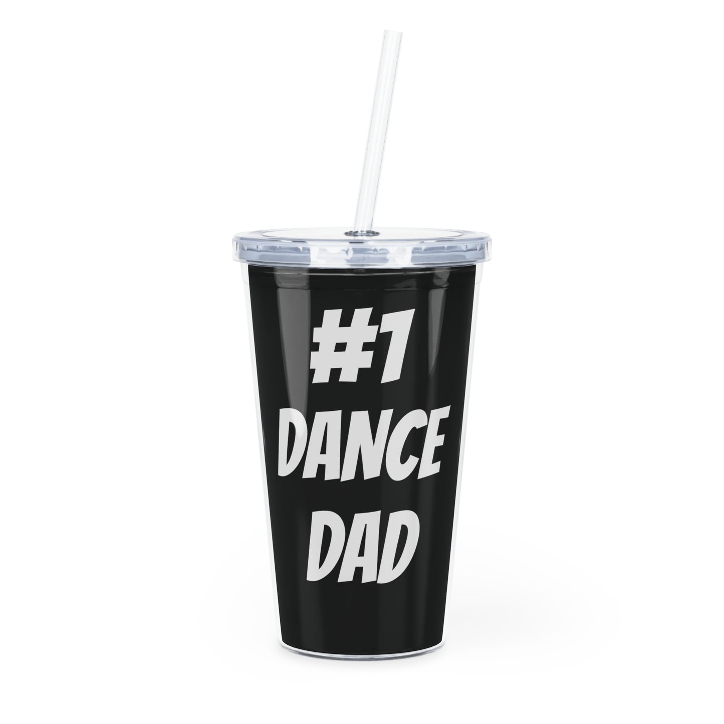 #1 Dance Dad Tumbler with Straw