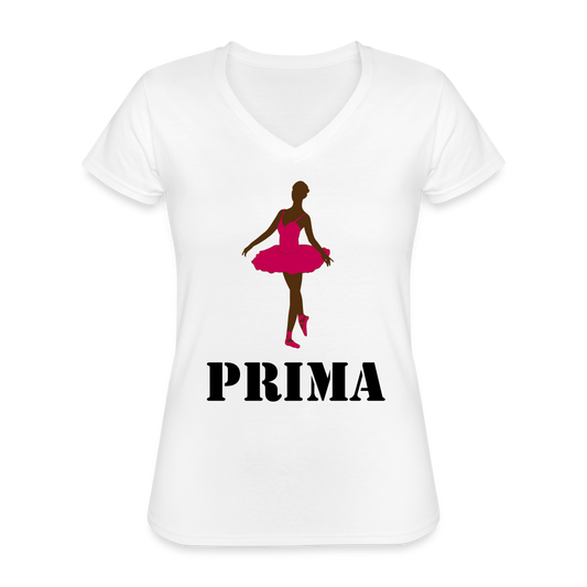 Prima V-Neck T-Shirt - white