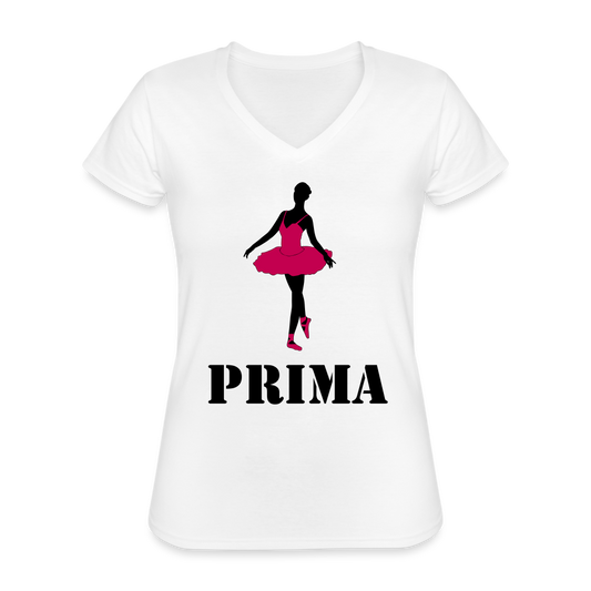 Prima V-Neck T-Shirt - white