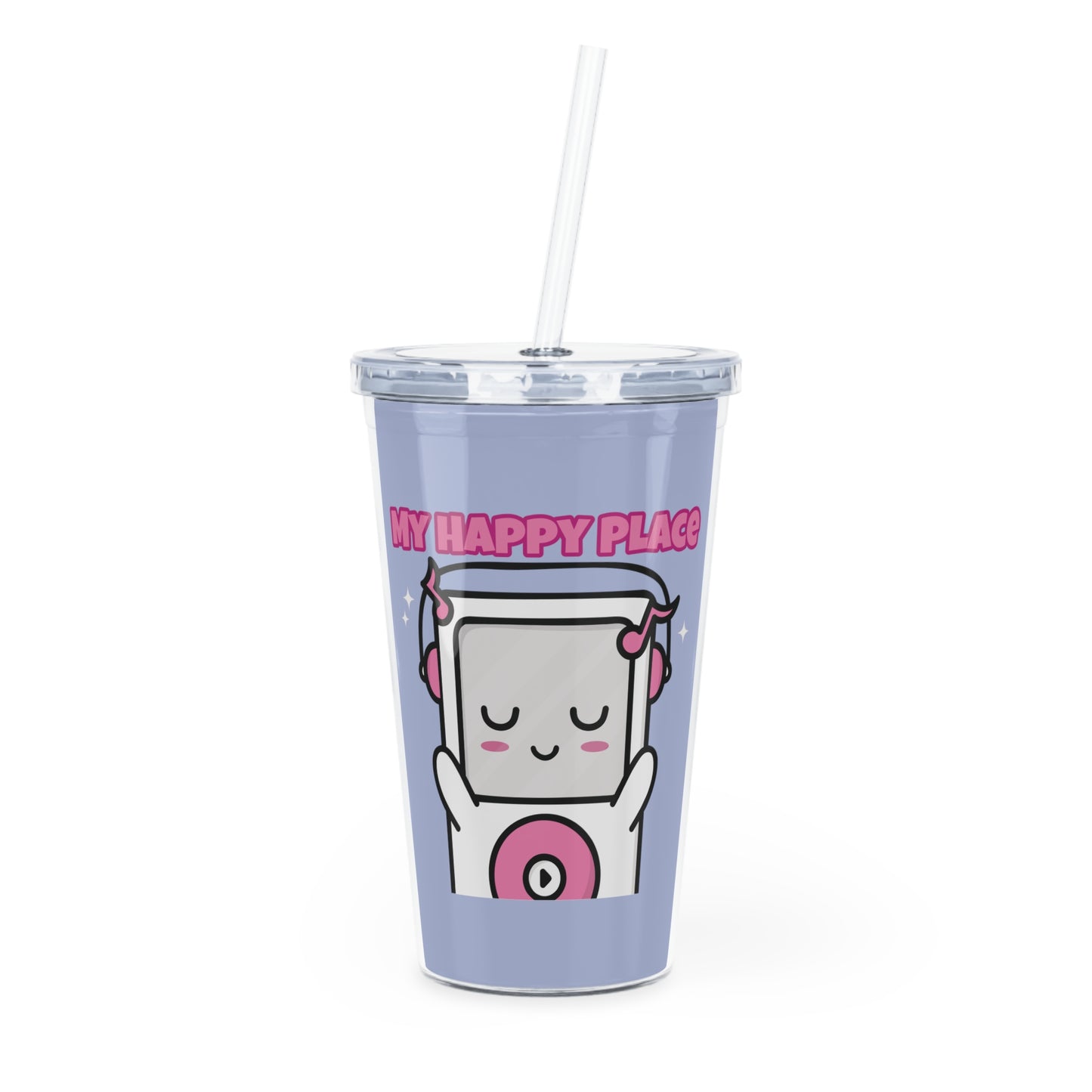 Happy Place Tumbler with Straw